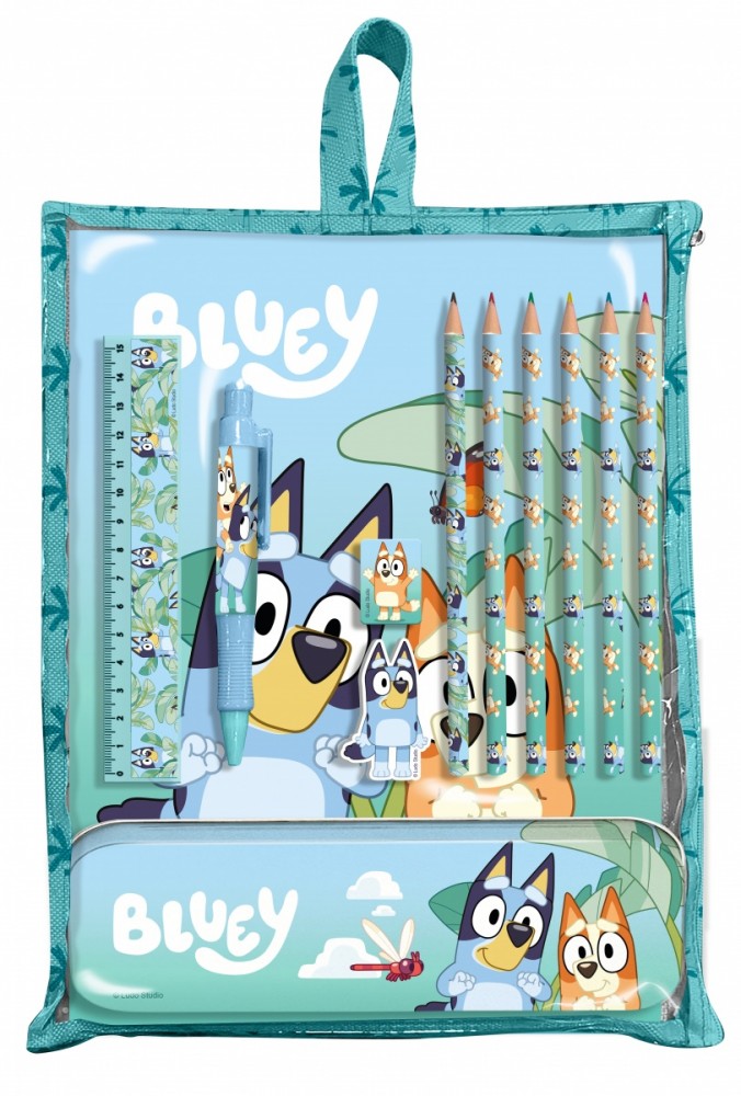 Kids Euroswan Zestaw piśmienniczy 12 elementów Bluey