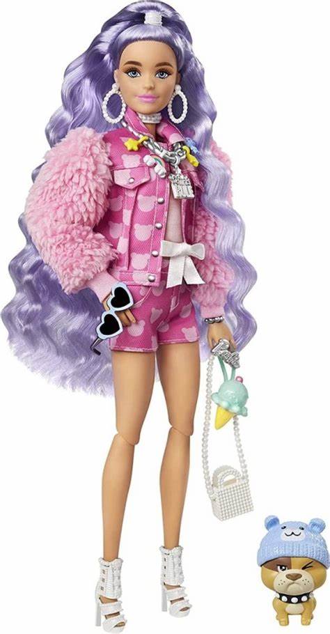 Mattel Lalka Barbie Extra Fioletowe fale