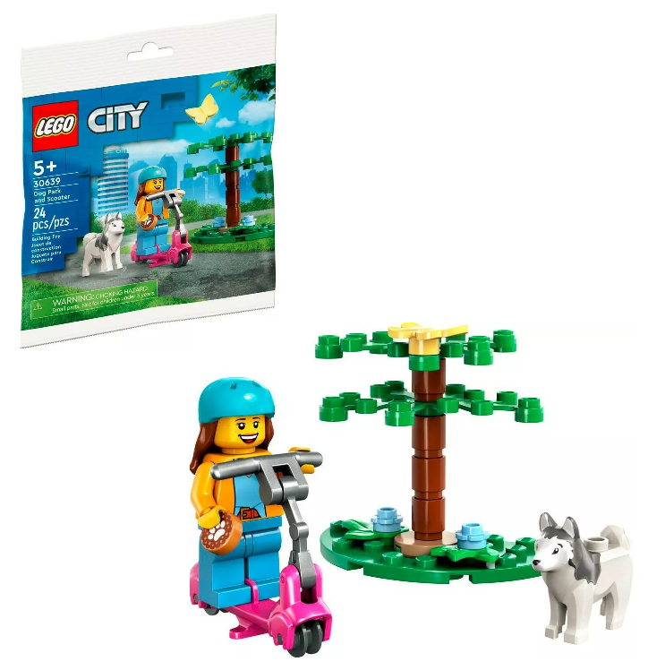 LEGO Klocki City 30639 Wybieg dla psów i hulajnoga