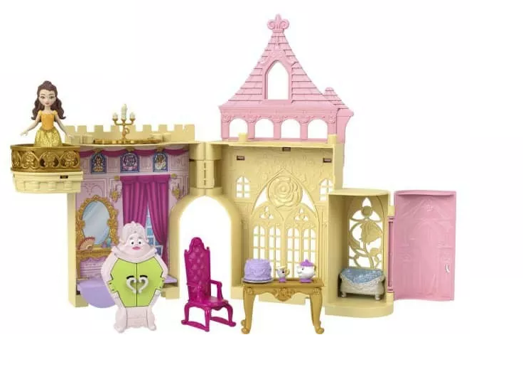 Mattel Disney Princess Mała lalka Bella i zamek