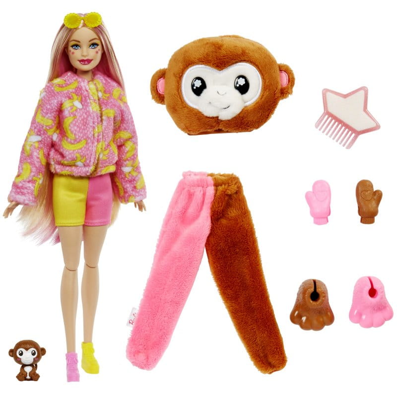 Mattel Lalka Barbie Cutie Reveal małpka