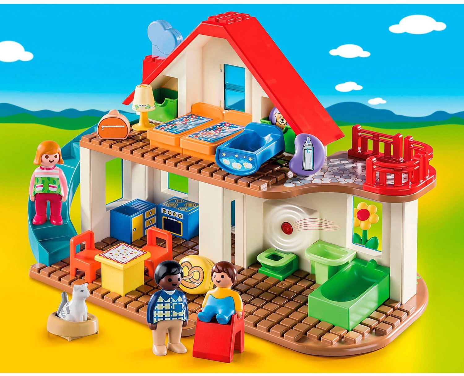 Playmobil Zestaw z figurkami 1.2.3 70129 Dom rodzinny